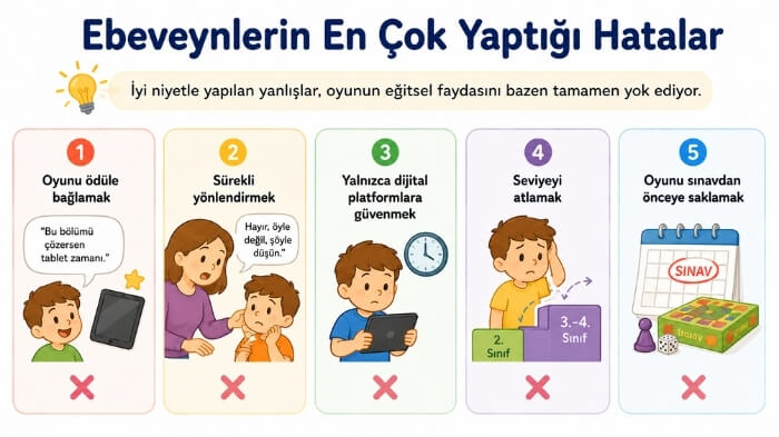 2. Sınıf oyunları ve ebeveyn hataları