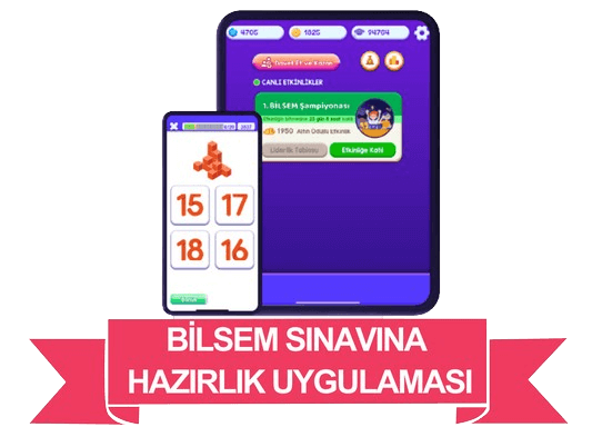 bilsem sınavına hazırlık uygulaması