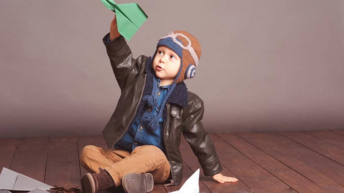 Paper airplane preschool activity