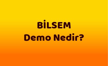 BİLSEM Demo Nedir?